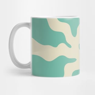 Retro Sun Vintage 70s Blue and Creme Mug